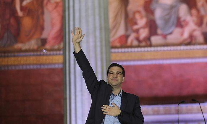 Die Freude bei Syriza-Chef Alexis Tsipras ist groß 