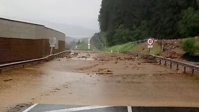 In Bad St. Leonhard wurden Straßen zu Flüssen
