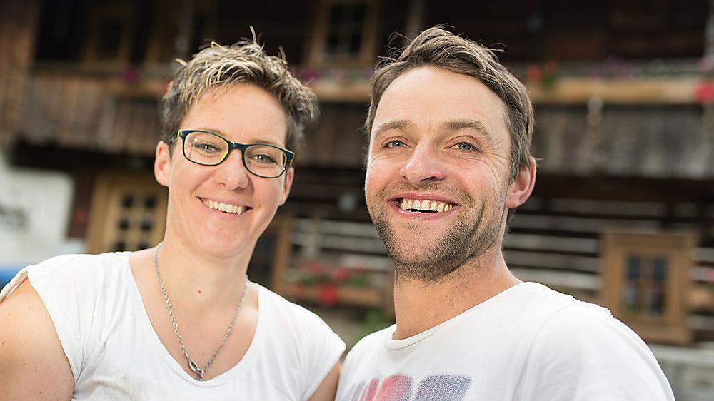 Nicole und Hans Peter Huber produzieren auf 1600 Meter Seehöhe ihr „Nockberge-Eis“ 