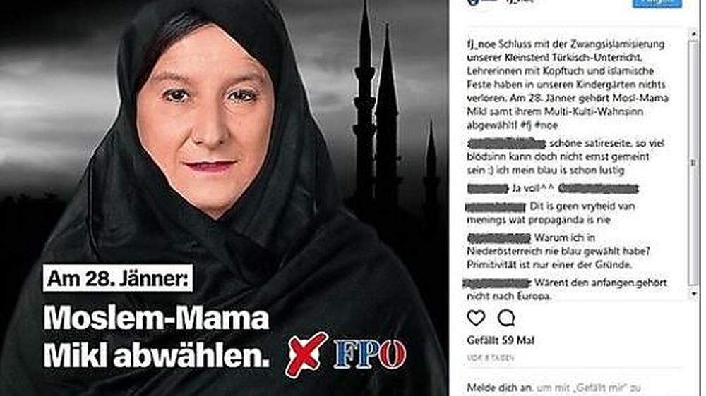 Schon einmal daneben gegriffen: Die niederösterreichische FPÖ mit der Verunglimpfung von Landeshauptfrau Mikl-Leitner als &quot;Moslem-Mama&quot;