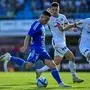 HARTBERG,AUSTRIA,01.OCT.23 - SOCCER - ADMIRAL Bundesliga, TSV Hartberg vs SCR Altach. Image shows Donis Avdijaj (Hartberg), Leonardo Lukacevic and Lukas Jaeger (Altach). Photo: GEPA pictures/ Avni Retkoceri