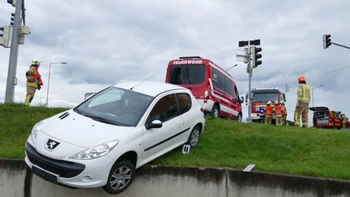 Am Unfallort in Graz