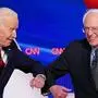 Biden und Sanders über den Corona-Gruß 