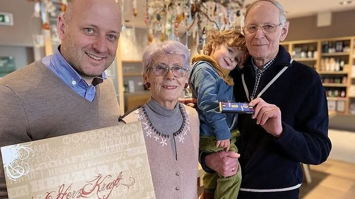 Herwig Ertl mit Mutter Christine, Sohn Lorenz und Vater Gerald