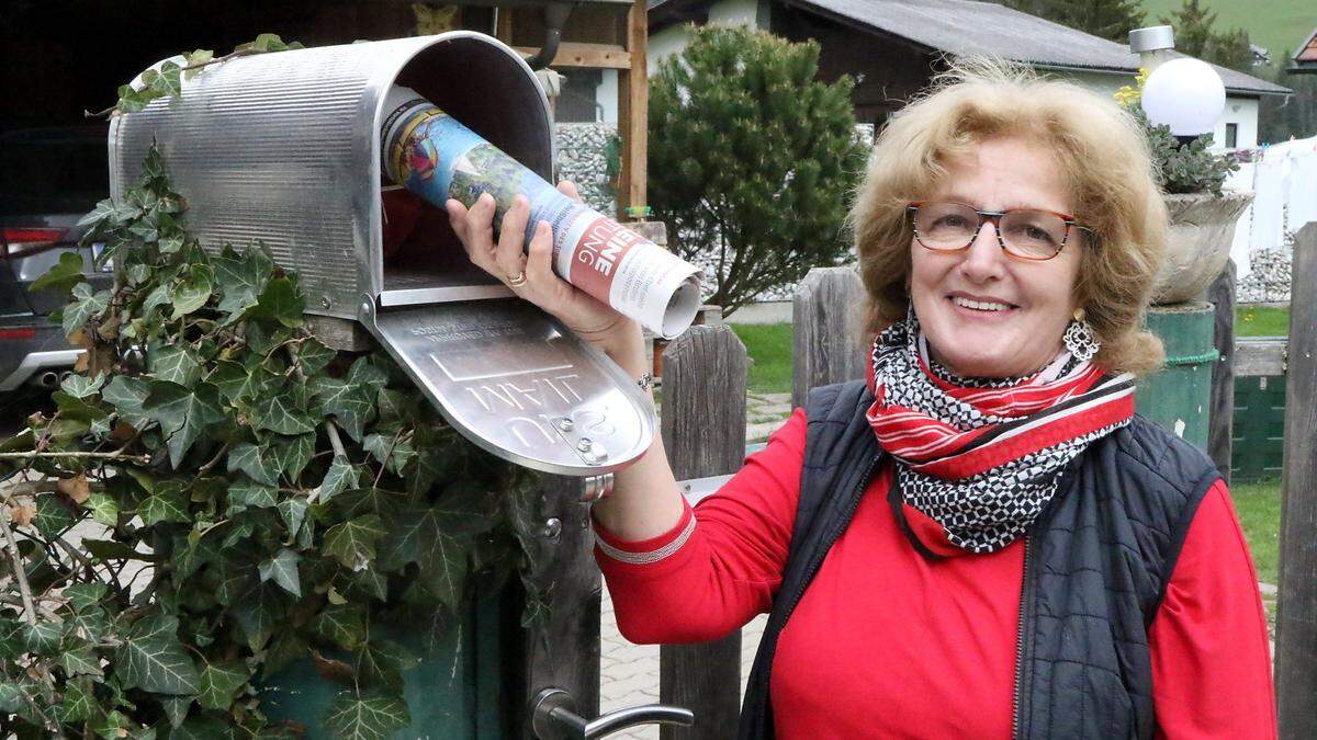 Gabriela Wurzer liefert die Kleine Zeitung vor die Haustüre