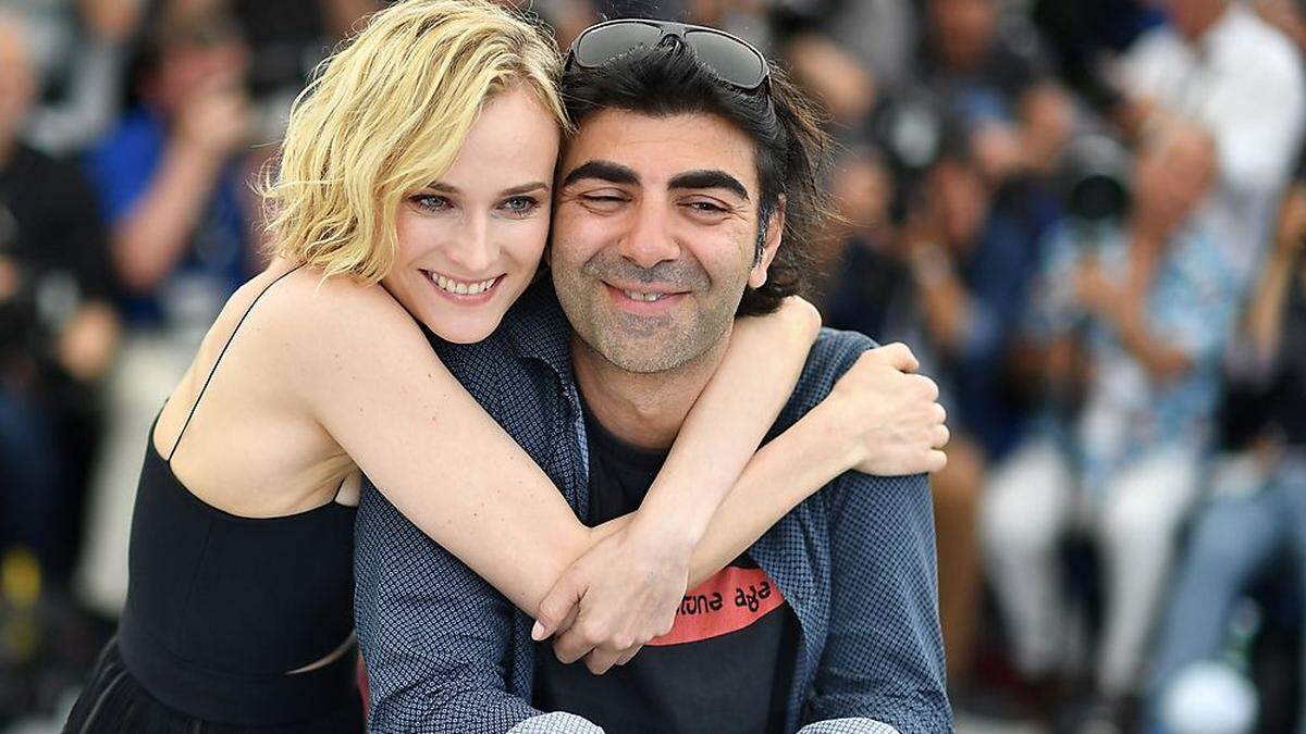 Gut gelaunt: Diane Kruger mit &quot;Aus dem Nichts&quot;-Regisseur Fatih Akins