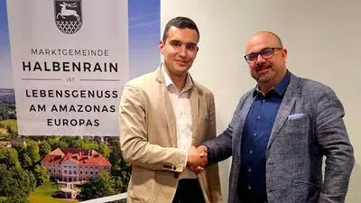 Bürgermeister Raphael Scheucher (l.) mit seinem neuen Vize Wolfgang Palz (r.)