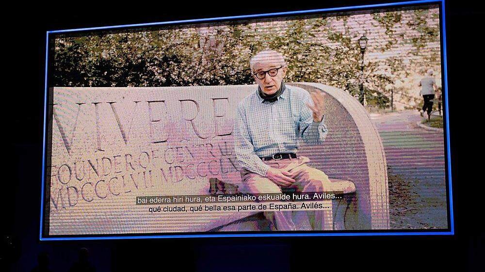 Woody Allen war coronabedingt bei der Eröffnung nur virtuell mti dabei