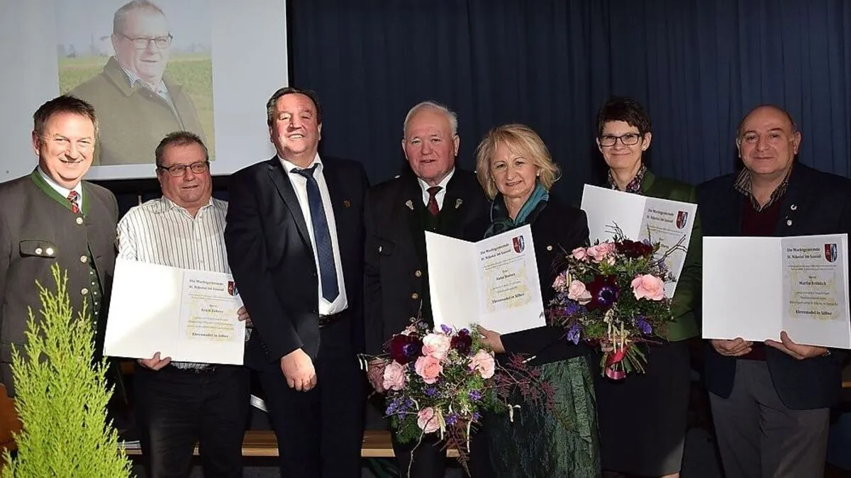 Mehrere Gemeindebewohner wurden beim Neujahrsempfang in St. Nikolai geehrt