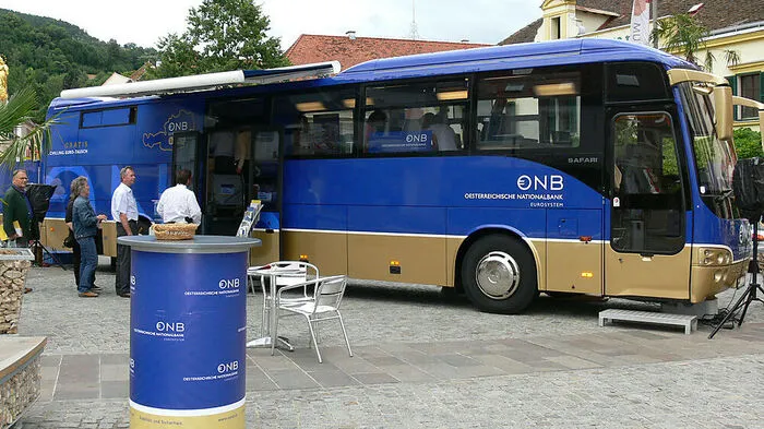 Der Euro-Bus in den vergangen Jahre bereits Station in Hartberg
