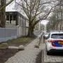 Polizei vor der jüdischen Schule in Amsterdam