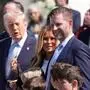 US-Präsident Donald Trump mit Gattin Melania Trump und Sohn Eric Trump