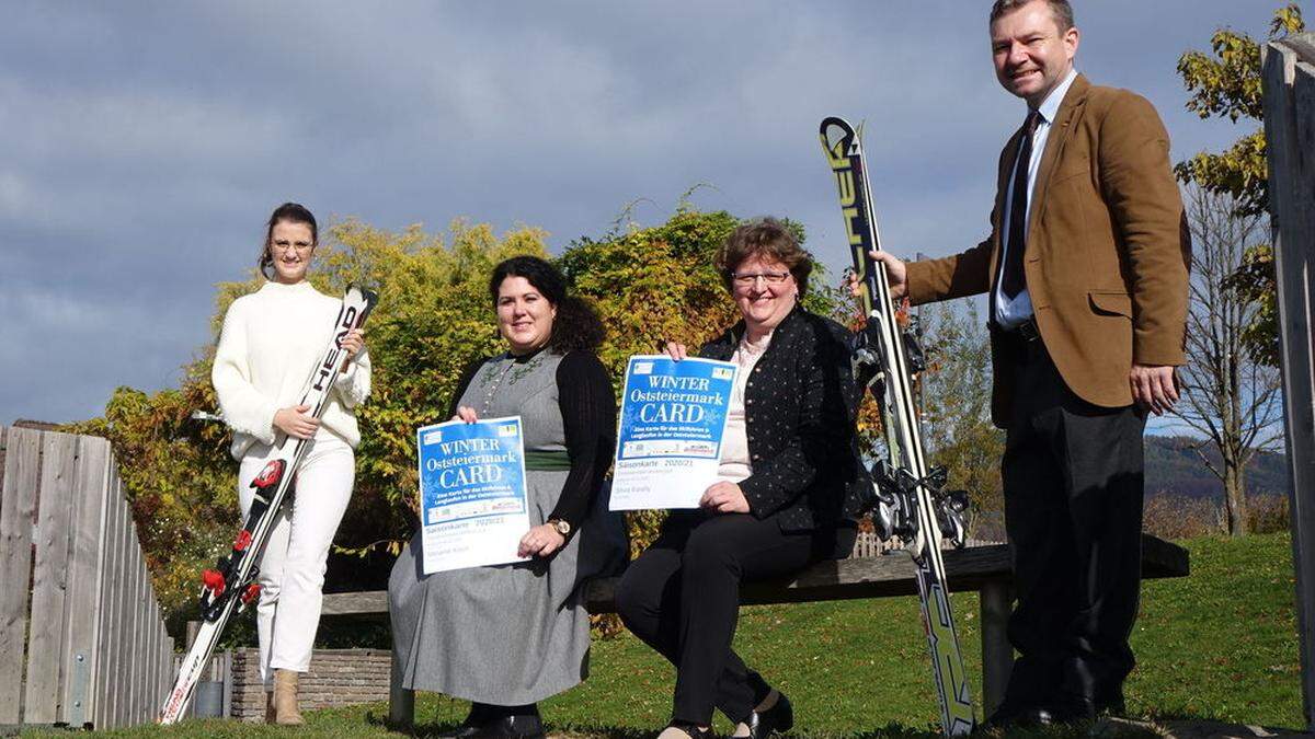 Chiara Wagner (Regionalentwicklung Oststeiermark), Andreas Friedrich (Obmann Oststeiermark Tourismus), Melanie Koch (Geschäftsführerin Ost-steiermark Tourismus),  Silvia Karelly (Vorsitzende Regionalentwicklung Oststeiermark)