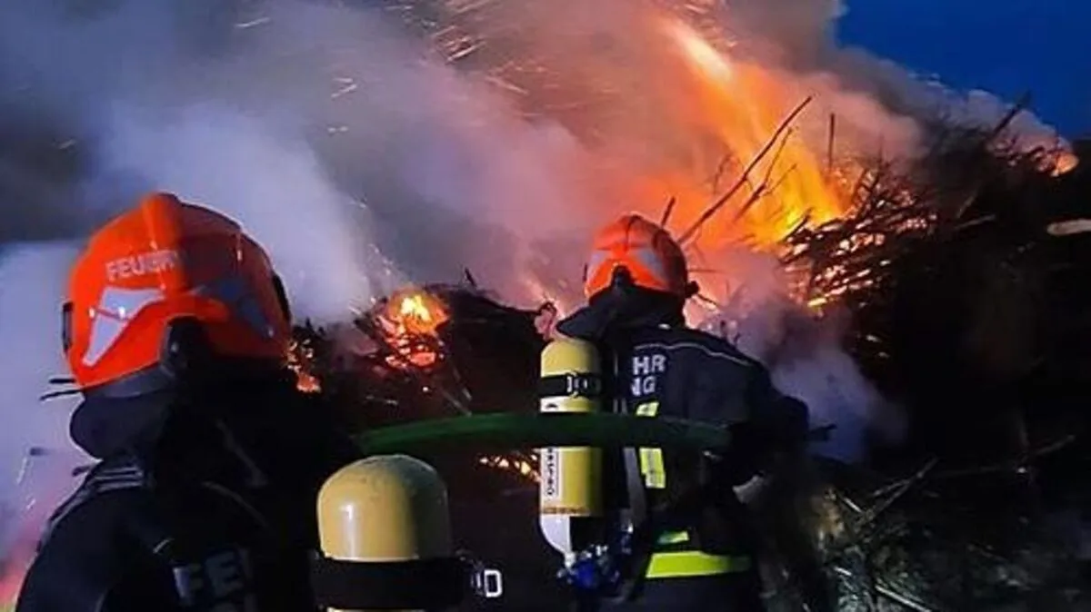Die Wasserversorgung stellte die Feuerwehr vor eine Herausforderung 