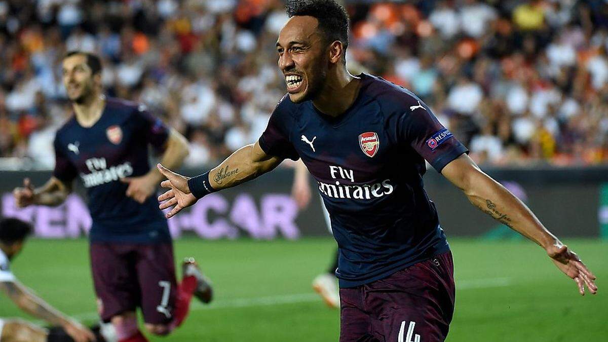 Pierre-Emerick Aubameyang erzielte drei Tore gegen Valencia