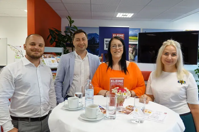 Tobias Mori (Digital Sales Team Kleine Zeitung), Hans-Christian Haller (Verkaufsleitung Steiermark Kleine Zeitung), Manuela Hobelleitner (Anzeigenleitung Liezen) und Raffaella Rüscher (Rigips Bad Aussee)