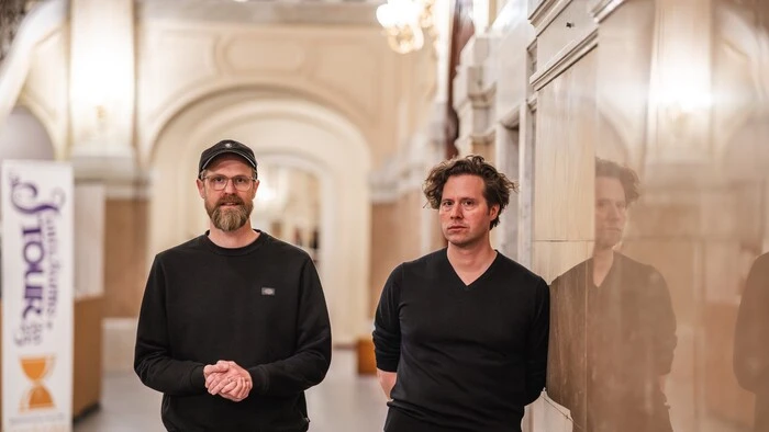 Historiker Daniel Meßner und Richard Hemmer