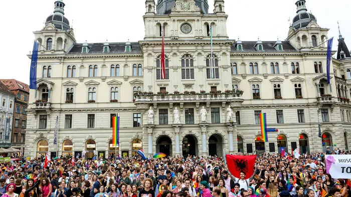 Am Samstag (22. Juni) fand in Graz zum sechsten Mal die Parade zum Christopher Street Day statt.