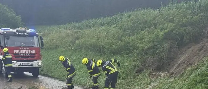 In Wieting musste die Feuerwehr unter anderem wegen einer Vermurung ausrücken