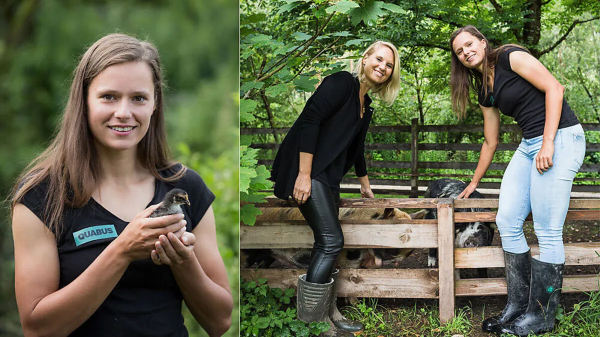 Vanessa Herzog und Sport-Redakteurin Denise Maryodnig bei Kiwi und Haka (rechts).