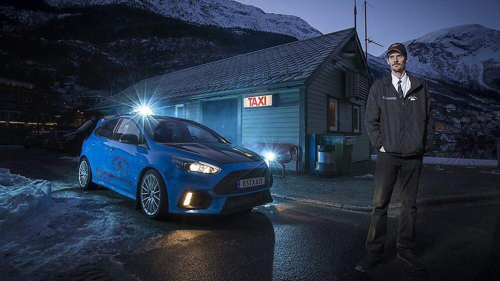 Evald Jåstads mit seinem Ford Focus RS