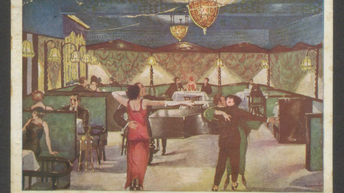 Auch in der Bar Klagenfurt am Kardinalplatz wurde getanzt. Darstellung aus der Zeit um 1925