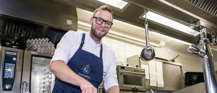 Normalerweise bekocht Franz Danklmaier die Gäste des Grafenwirts