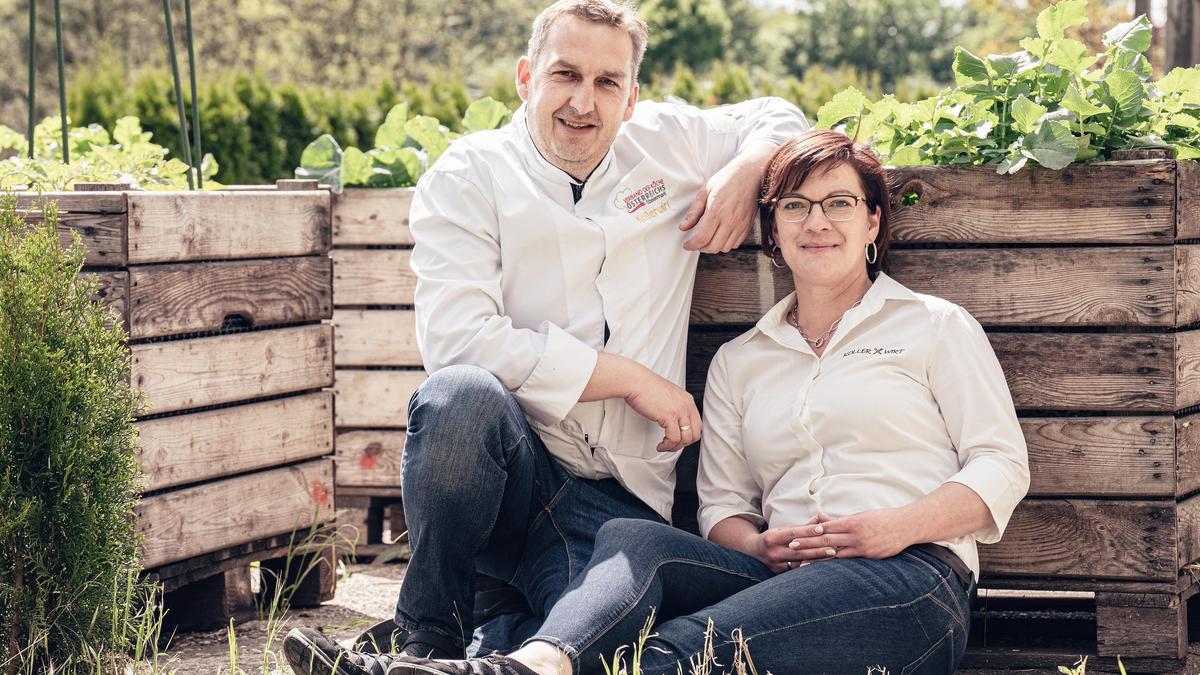 Franz und Melanie Reicher vom Kollerwirt in Kapfenstein sind schon fleißig auf Stimmenfang