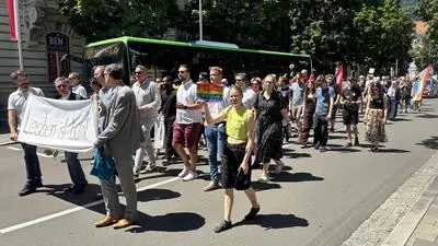 Die Demonstranten wollten ein Zeichen gegen Rechtsextremismus setzen