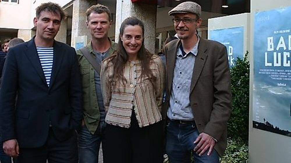 Regisseur Thomas Woschitz, Gerhard Fillei, Gabriele Kranzelbinder und Fritz Hock (von links)