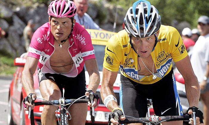 Lance Armstrong blieb bei der Tour stets vor Ullrich. Noch heute stehen die einstigen Rivalen im Kontakt
