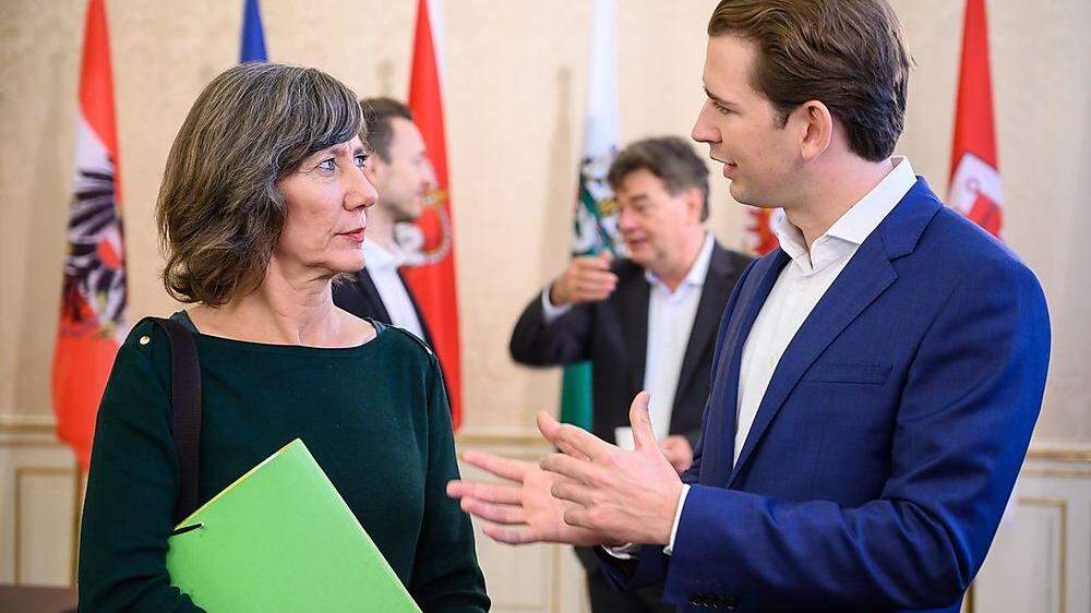 Wiens Grünenchefin Hebein und ÖVP-Chef Kurz