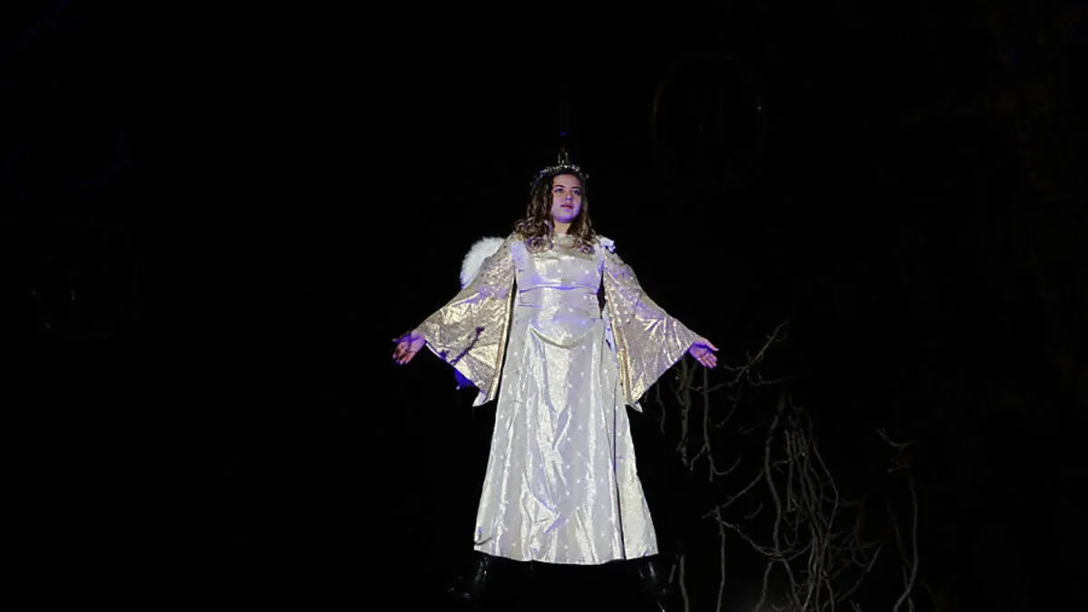 Das Christkind schwebte von oben herab