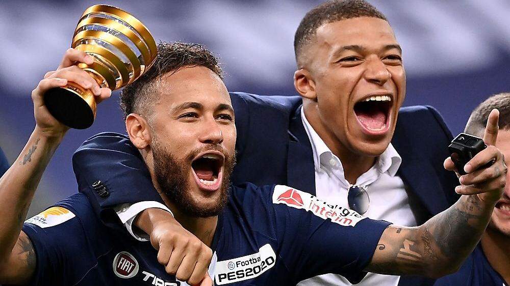 Neymar und Kylian Mbappe feierten den Titel
