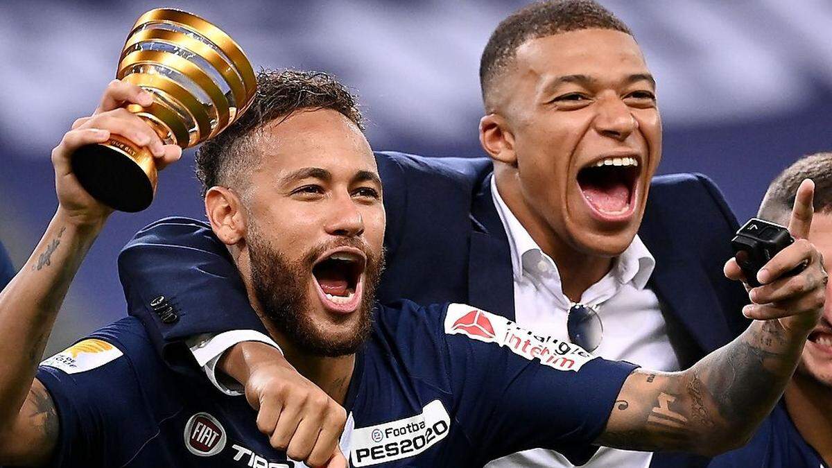 Neymar und Kylian Mbappe feierten den Titel