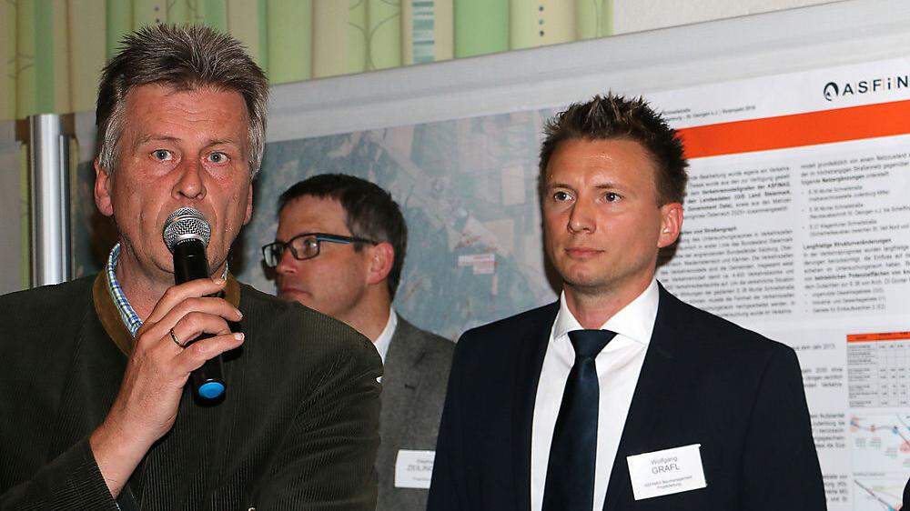 Bürgermeister Wolfgang Rosenkranz (links) und Projektleiter Wolfgang Grafl