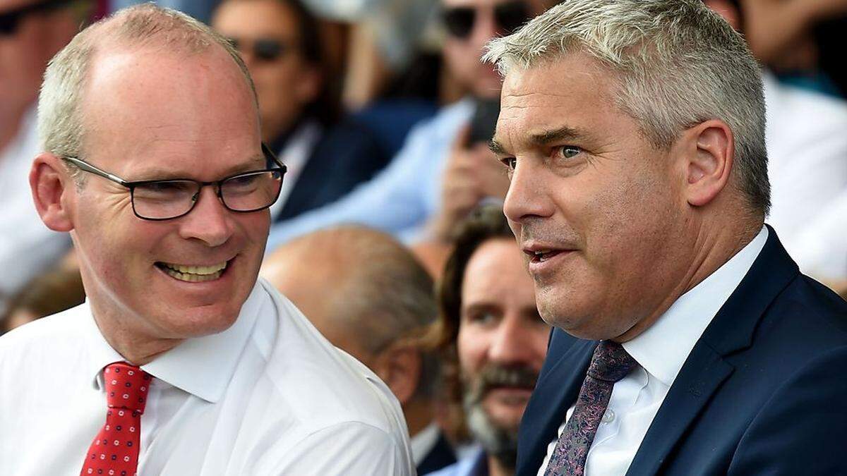 Der irische Vizepremier Simon Coveney (links) und der britische Brexit-Minister Stephen Barclay