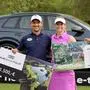 FROHNLEITEN,AUSTRIA,09.APR.24 - GOLF -  Audi Circuit Playoff, GC Murhof. Image shows Michaela Kirchgasser and Lukas Nemecz (AUT).
Photo: GEPA pictures/ Hans Oberlaender