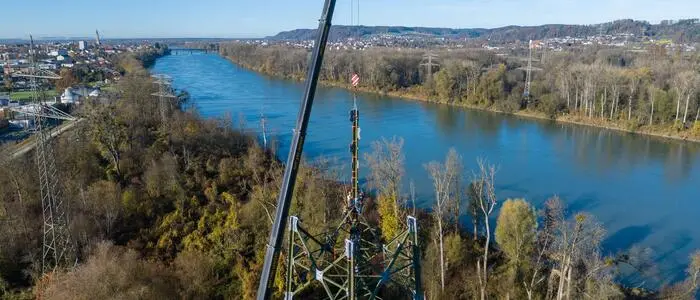 Die Deutschlandleitung beim Umspannwerk Braunau-St. Peter | Die Deutschlandleitung beim Umspannwerk Braunau-St. Peter
