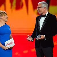 Nici Schmidhofer mit "Bald-Kollege" Rainer Pariasek bei der Sporthilfe-Gala.