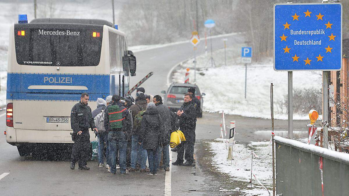 Asylwerber bei der Einreise nach Deutschland