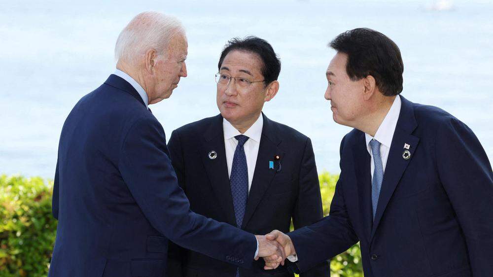 US-Präsident Biden empfängt am Freitag in Camp David Japans Premier Kishida und den südkoreanischen Staatschef Yoon 