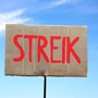 Schild mit dem Wort Streik