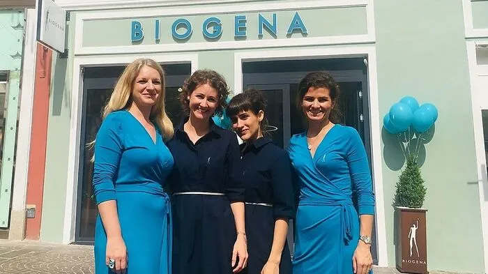 Biogena-Store-Leiterin Renate Klary mit ihrem Team