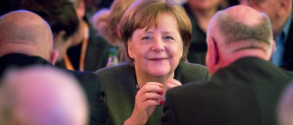 Unter Männern: Angela Merkel 