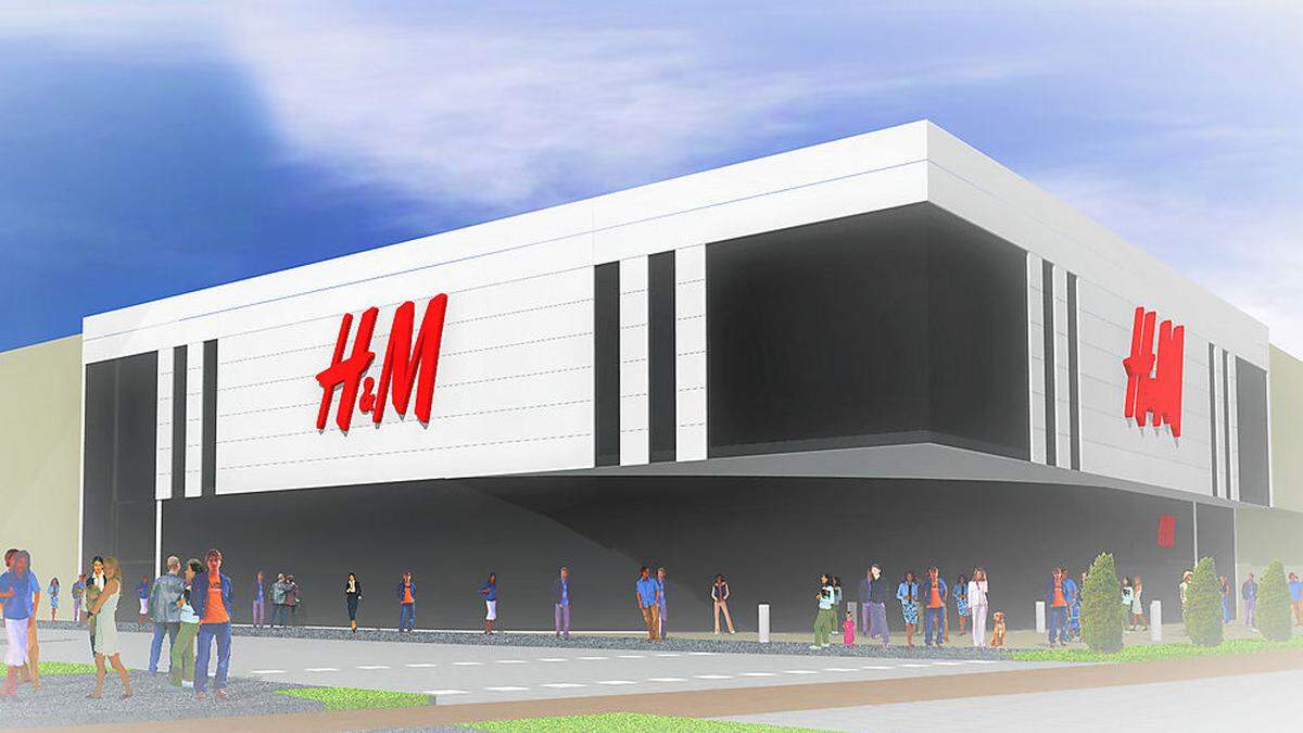 So soll der H&M an der Ecke Birkfelder Straße/Kapruner Generator Straße ausschauen