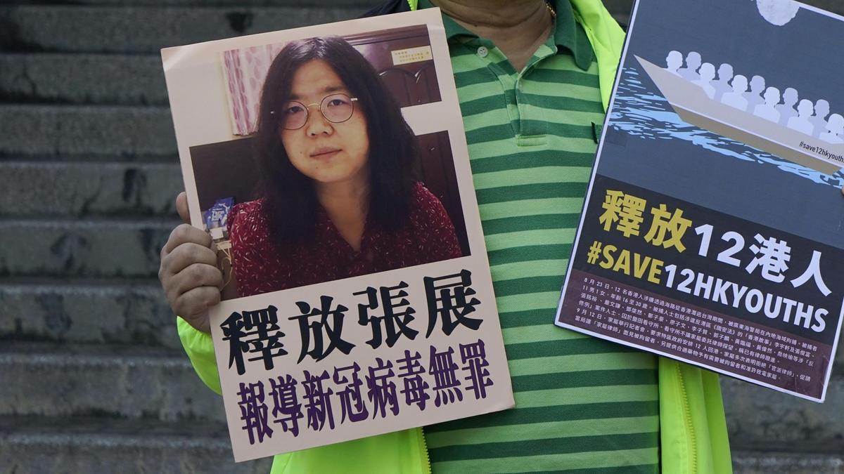 Direkt nach ihrer Verurteilung im Dezember 2020 forderten Aktivisten die Freilassung von Zhang Zan