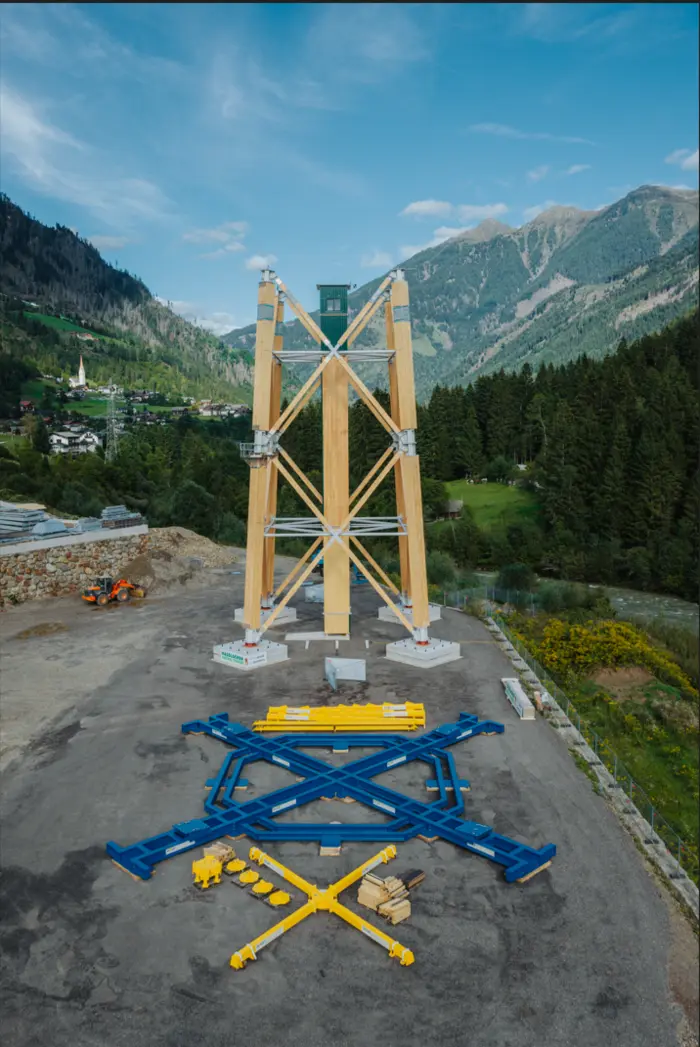 Holzhybrid-Fachwerksturm im Mölltal