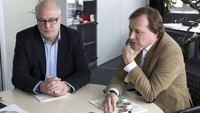 Ernste Gesichter bei den Holding-Chefs Hans Schönegger (links) und Ulrich Zafoschnig