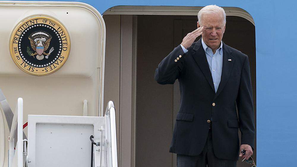 Joe Biden bei der Abreise 